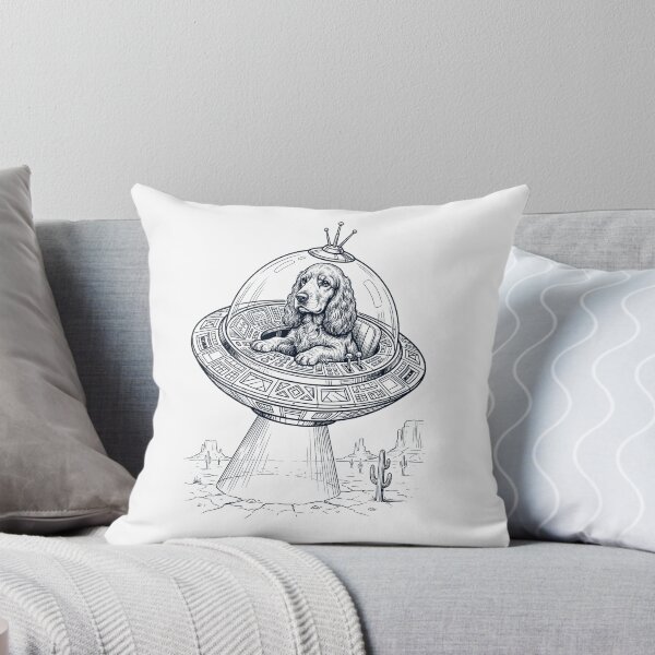 Item preview, Vintage Cocker Spaniel Riding UFO Dog Mom Dad Lover designed and sold by DoodleTortle.