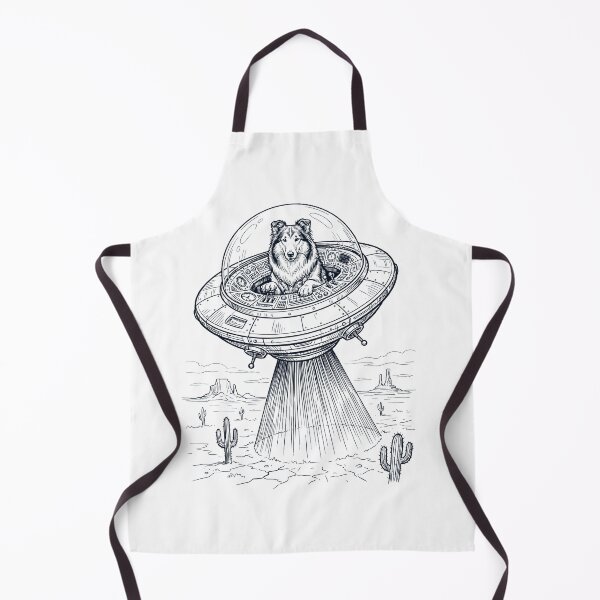 Item preview, Vintage Collie Riding UFO Dog Mom Dad Lover designed and sold by DoodleTortle.