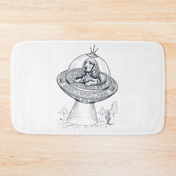 Item preview, Vintage Cocker Spaniel Riding UFO Dog Mom Dad Lover designed and sold by DoodleTortle.