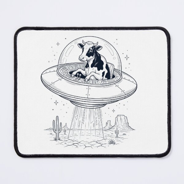 Item preview, Vintage Cow Riding UFO Animal Lover designed and sold by DoodleTortle.