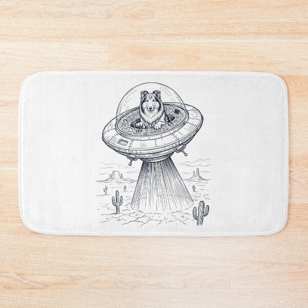 Item preview, Vintage Collie Riding UFO Dog Mom Dad Lover designed and sold by DoodleTortle.