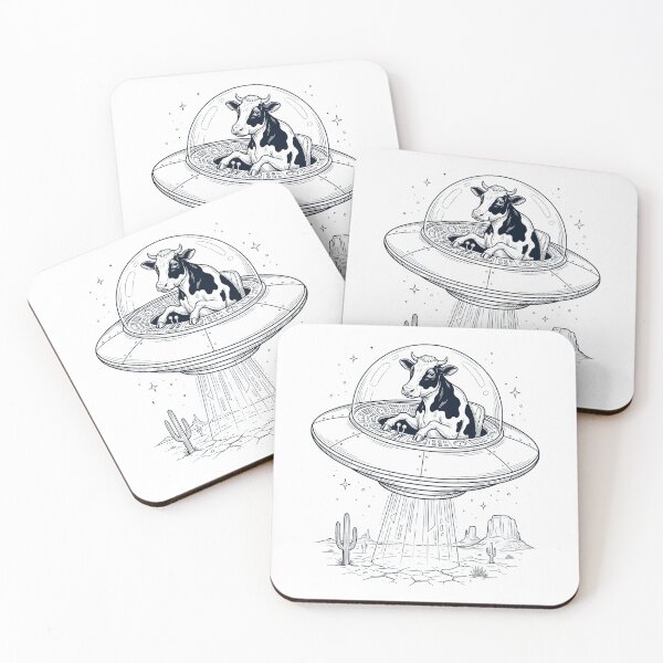 Item preview, Vintage Cow Riding UFO Animal Lover designed and sold by DoodleTortle.