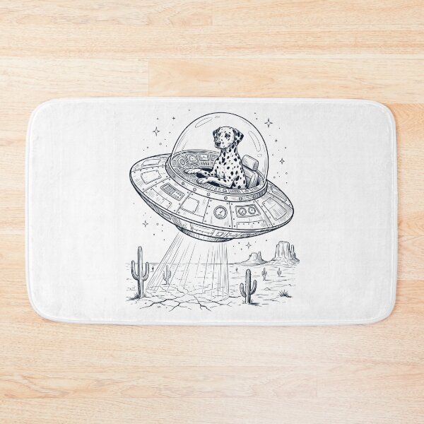 Item preview, Vintage Dalmatian Riding UFO Dog Mom Dad Lover designed and sold by DoodleTortle.