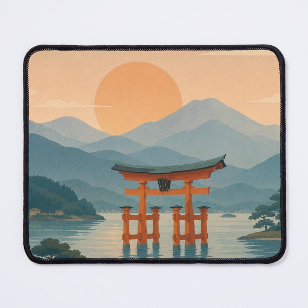 Item preview, Japanese Torii Sunset Landscape designed and sold by Creative_Canvas.