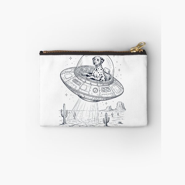 Item preview, Vintage Dalmatian Riding UFO Dog Mom Dad Lover designed and sold by DoodleTortle.