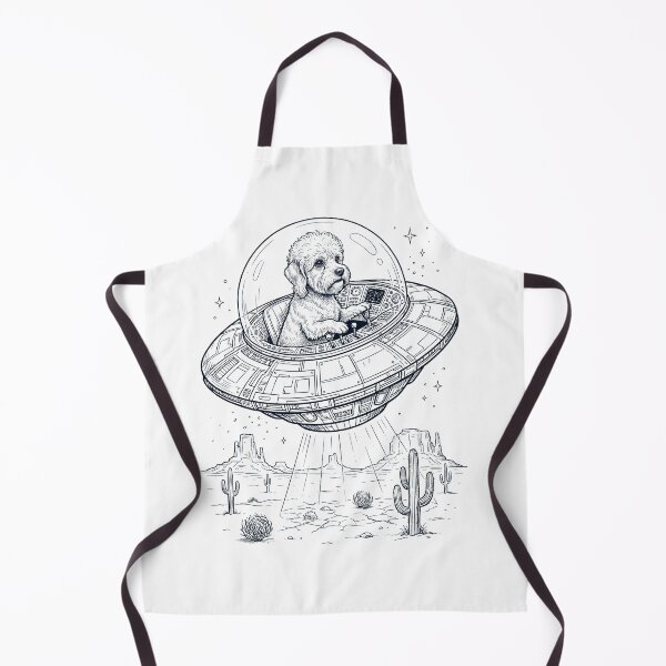 Item preview, Vintage Dandie Dinmont Terrier Riding UFO Dog Mom Dad Lover designed and sold by DoodleTortle.