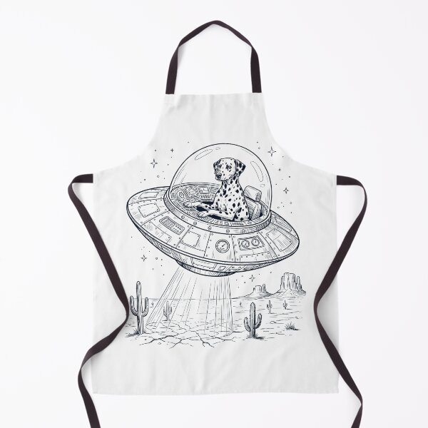 Item preview, Vintage Dalmatian Riding UFO Dog Mom Dad Lover designed and sold by DoodleTortle.
