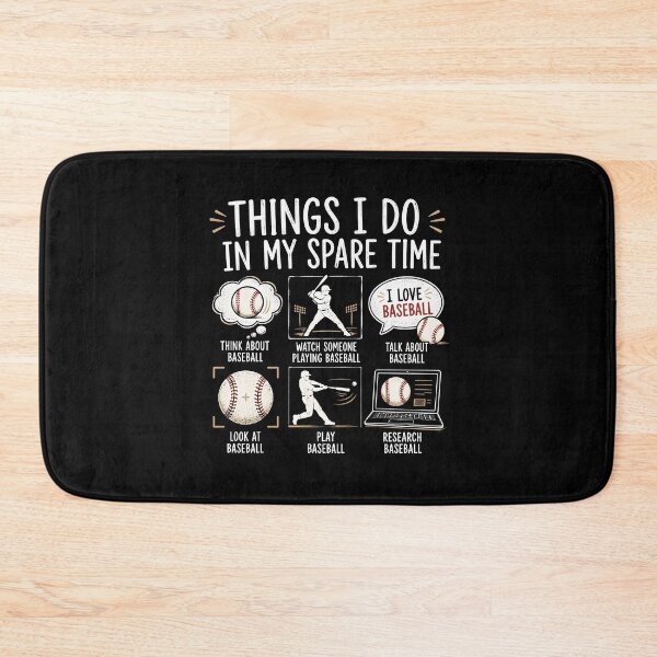 Item preview, Things I do in my spare time baseball designed and sold by zoes-ink.