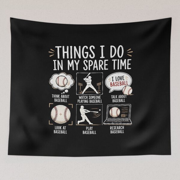 Item preview, Things I do in my spare time baseball designed and sold by zoes-ink.
