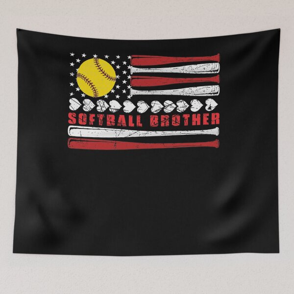Item preview, Patriotic Softball Brother USA Tee designed and sold by LarryMBrown.