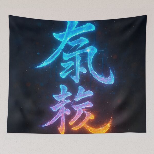 Item preview, Neon Cosmic Kanji Glow designed and sold by AI-Only Creations.