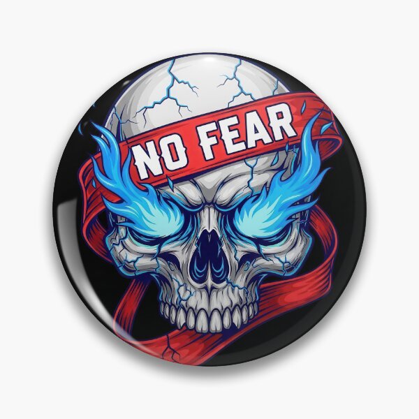 Item preview, No Fear Skull with Blue Electric Fire Eyes designed and sold by nuel-art.