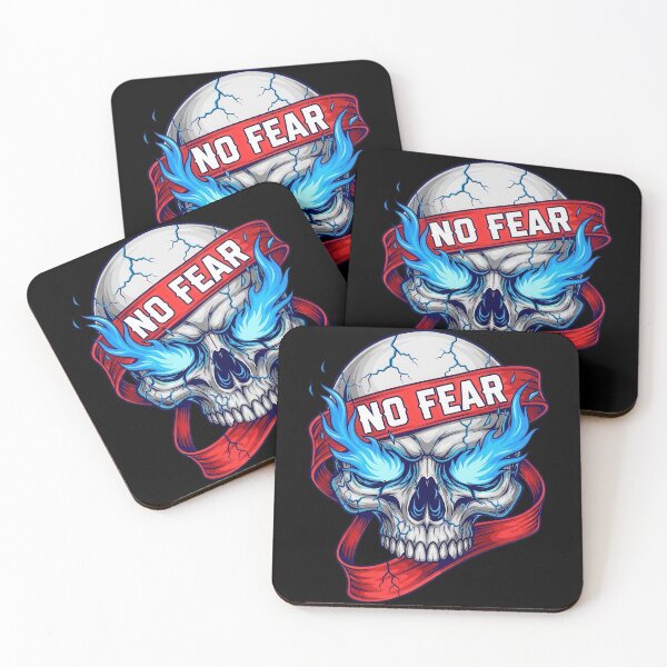 Item preview, No Fear Skull with Blue Electric Fire Eyes designed and sold by nuel-art.