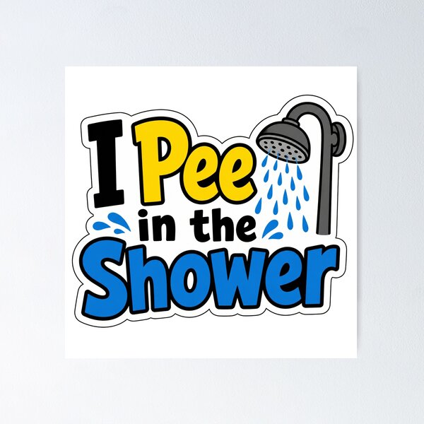 Item preview, Pee In Shower Marriage and Roommate Humor designed and sold by RedCircleArt.