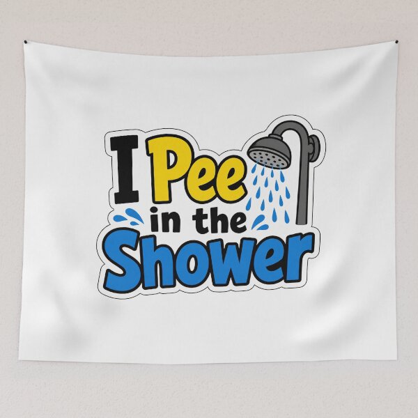 Item preview, Pee In Shower Marriage and Roommate Humor designed and sold by RedCircleArt.