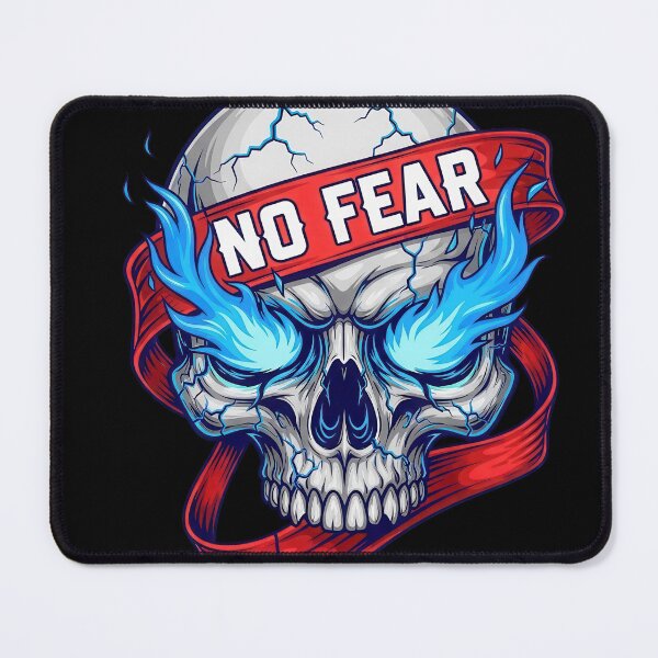 Item preview, No Fear Skull with Blue Electric Fire Eyes designed and sold by nuel-art.