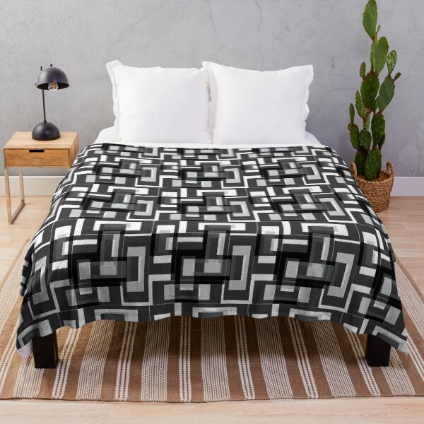 Item preview, Black Geometric Labyrinth Pattern Design Art designed and sold by PatternTitan.