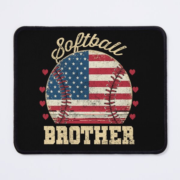 Item preview, Patriotic Softball Brother Vintage USA  Flag Sports designed and sold by LarryMBrown.