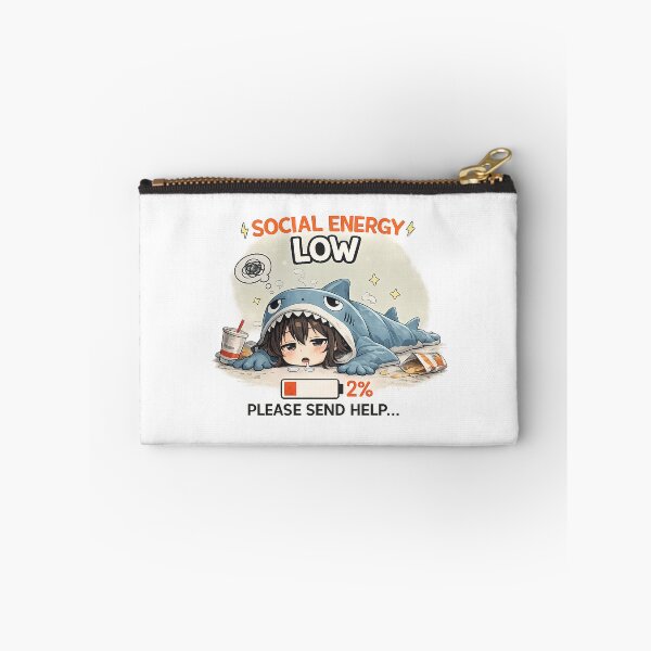 Item preview, Social Energy Low – Funny Shark Anime Introvert Design designed and sold by YamiSociety.