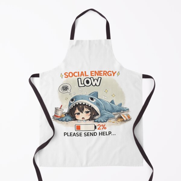 Item preview, Social Energy Low – Funny Shark Anime Introvert Design designed and sold by YamiSociety.