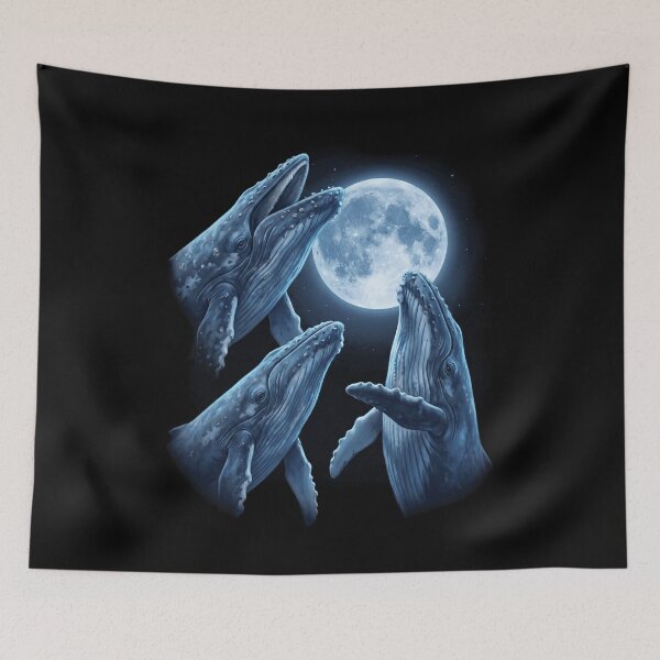 Item preview, Whale Howling Moon Art Animal Lover designed and sold by TerryConnells.