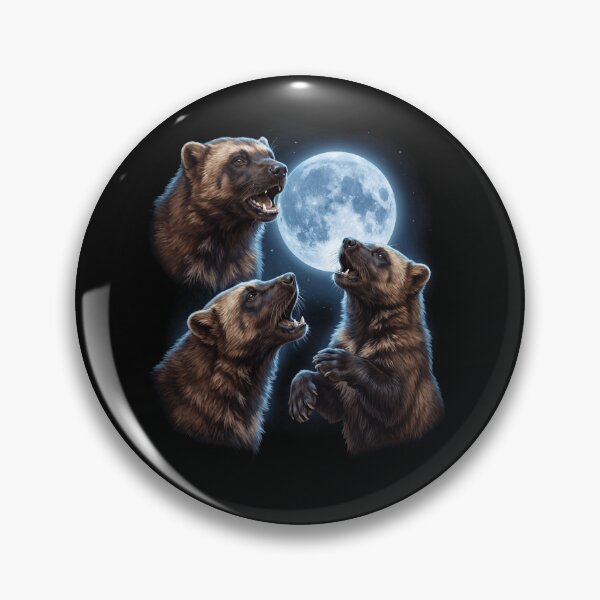 Item preview, Wolverine Howling Moon Art Animal Lover designed and sold by TerryConnells.