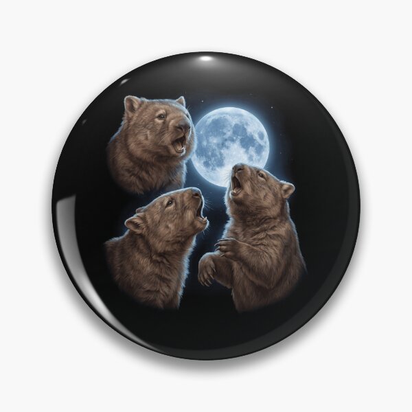 Item preview, Wombat Howling Moon Art Animal Lover designed and sold by TerryConnells.
