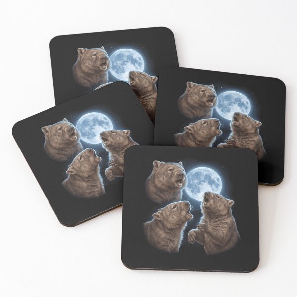 Item preview, Wombat Howling Moon Art Animal Lover designed and sold by TerryConnells.