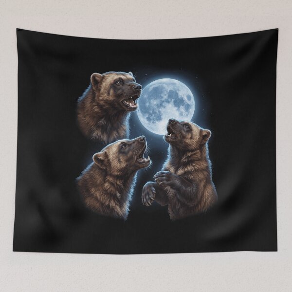 Item preview, Wolverine Howling Moon Art Animal Lover designed and sold by TerryConnells.