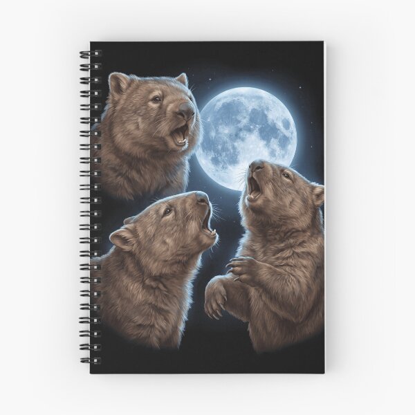 Item preview, Wombat Howling Moon Art Animal Lover designed and sold by TerryConnells.