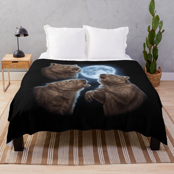 Item preview, Wombat Howling Moon Art Animal Lover designed and sold by TerryConnells.