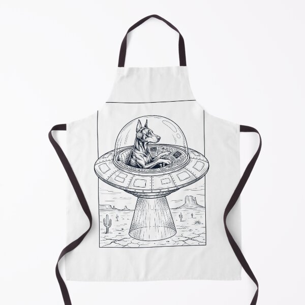 Item preview, Vintage Doberman Pinscher Riding UFO Dog Mom Dad Lover designed and sold by DoodleTortle.