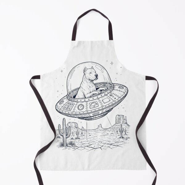 Item preview, Vintage Dogo Argentino Riding UFO Dog Mom Dad Lover designed and sold by DoodleTortle.