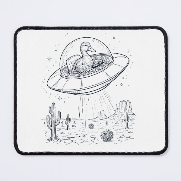 Item preview, Vintage Duck Riding UFO Animal Lover designed and sold by DoodleTortle.