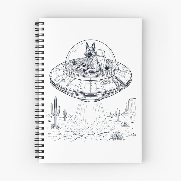 Item preview, Vintage Dutch Shepherd Riding UFO Dog Mom Dad Lover designed and sold by DoodleTortle.