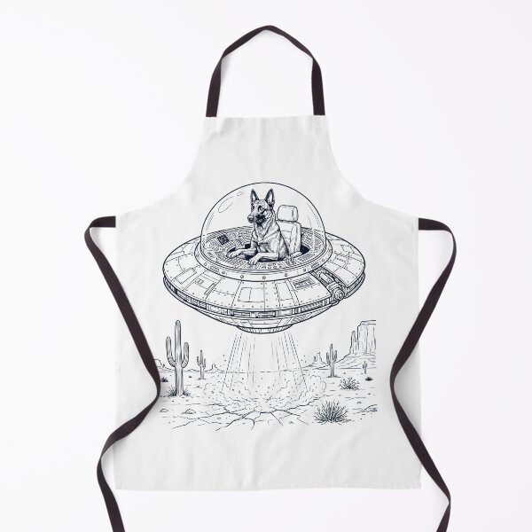 Item preview, Vintage Dutch Shepherd Riding UFO Dog Mom Dad Lover designed and sold by DoodleTortle.