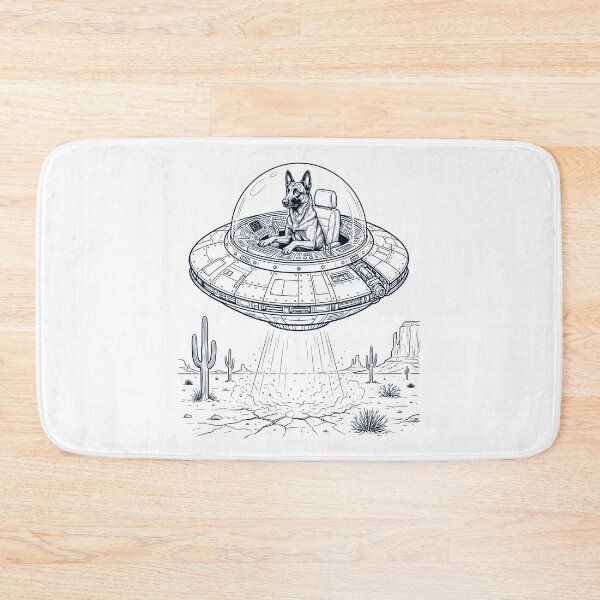 Item preview, Vintage Dutch Shepherd Riding UFO Dog Mom Dad Lover designed and sold by DoodleTortle.