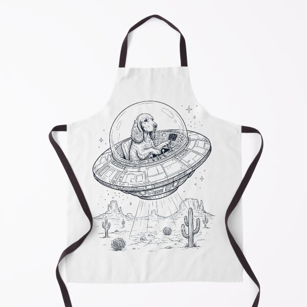 Item preview, Vintage English Cocker Spaniel Riding UFO Dog Mom Dad Lover designed and sold by DoodleTortle.