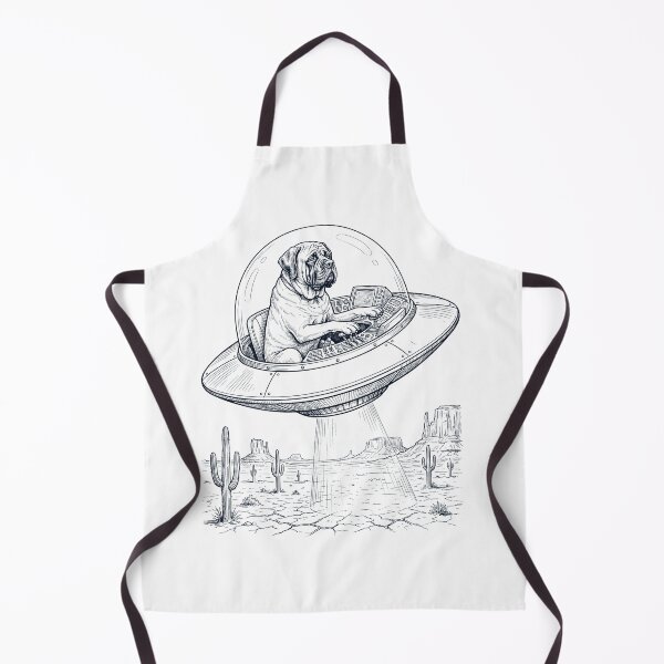 Item preview, Vintage English Mastiff Riding UFO Dog Mom Dad Lover designed and sold by DoodleTortle.