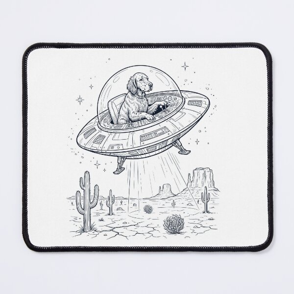 Item preview, Vintage English Setter Riding UFO Dog Mom Dad Lover designed and sold by DoodleTortle.