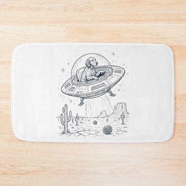 Item preview, Vintage English Setter Riding UFO Dog Mom Dad Lover designed and sold by DoodleTortle.