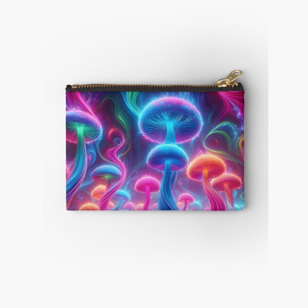 Item preview, Ethereal Neon Mushroom Forest - Psychedelic Glow Fantasy Art designed and sold by Sybille-Yates.