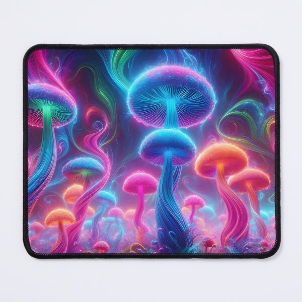 Item preview, Ethereal Neon Mushroom Forest - Psychedelic Glow Fantasy Art designed and sold by Sybille-Yates.