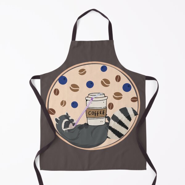 Item preview, Mapache de café acogedor designed and sold by AnulaArt.