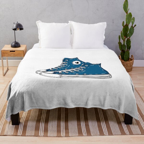 Item preview, Blue Vintage High-Top Sneakers - Hand-Drawn Heart Detail designed and sold by Sashka-.
