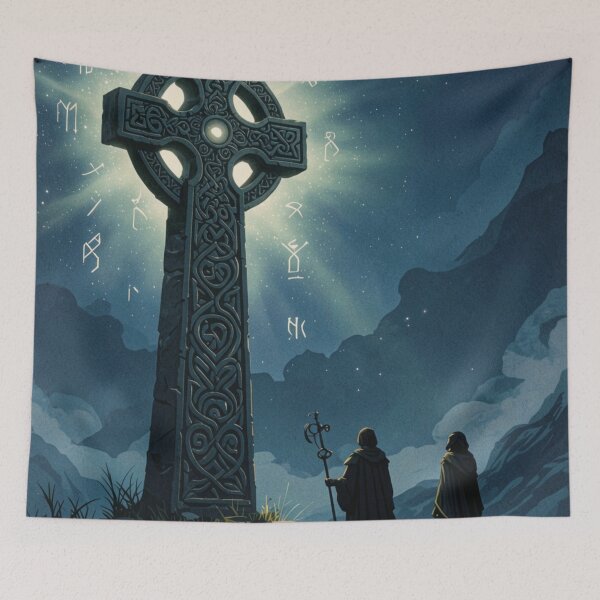 Item preview, Ancient Celtic Cross - Mystical Runes Night designed and sold by NeyhineAngelionShop.