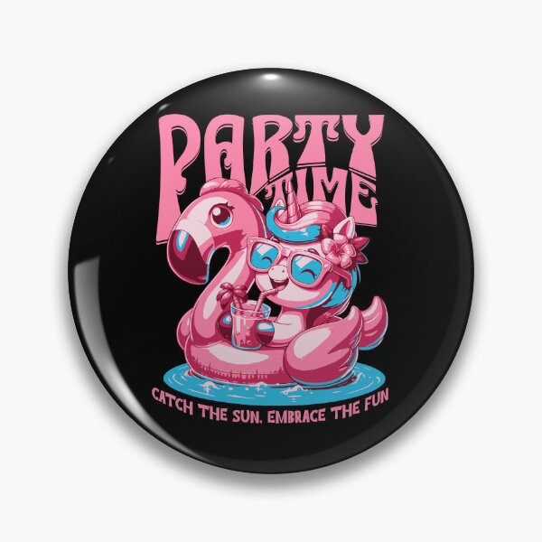 Item preview, Party Time Unicorn Pool Float – Cute Summer Girl Aesthetic designed and sold by EichStore.