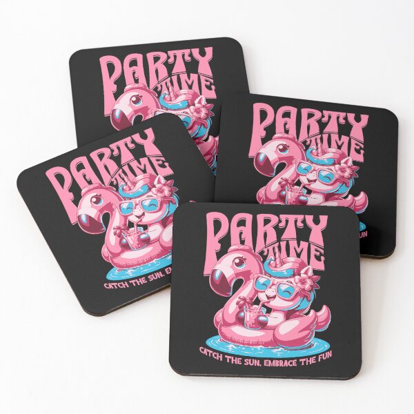 Item preview, Party Time Unicorn Pool Float – Cute Summer Girl Aesthetic designed and sold by EichStore.