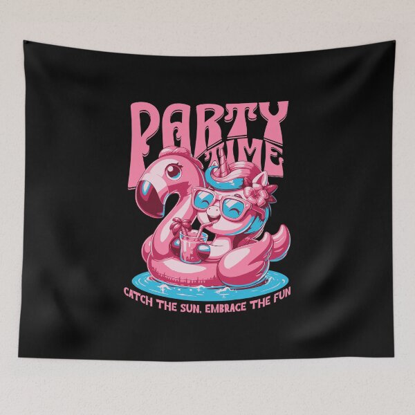 Item preview, Party Time Unicorn Pool Float – Cute Summer Girl Aesthetic designed and sold by EichStore.