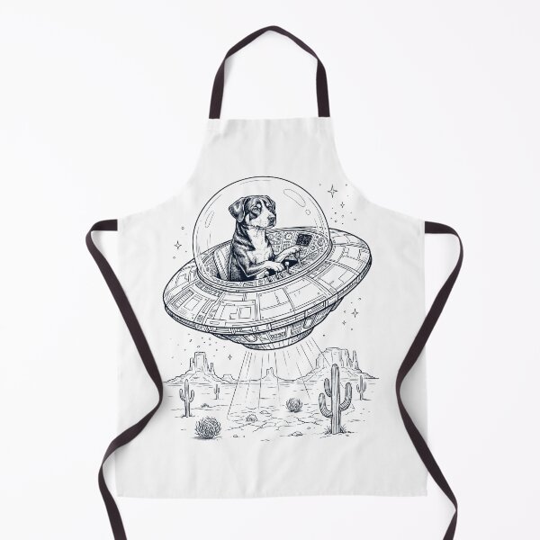 Item preview, Vintage Entlebucher Mountain Dog Riding UFO Dog Mom Dad Lover designed and sold by DoodleTortle.
